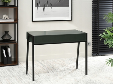 Прямокутний письмовий стіл Mebel-Partner 100 x 45 x 75 см, чорний з зеленим