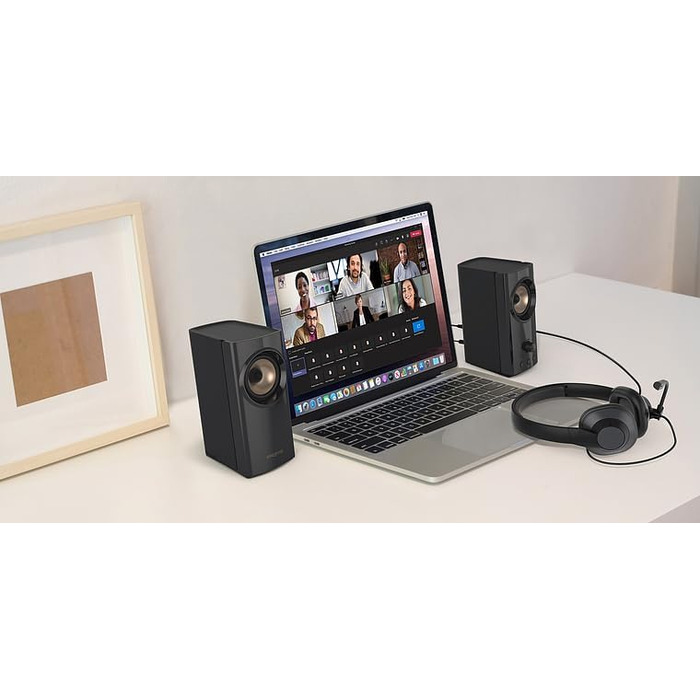 Creative T60 2.0 HiFi акустичні колонки для ПК, USB-C, Bluetooth 5.0, 60W, AUX, мікрофон, навушники