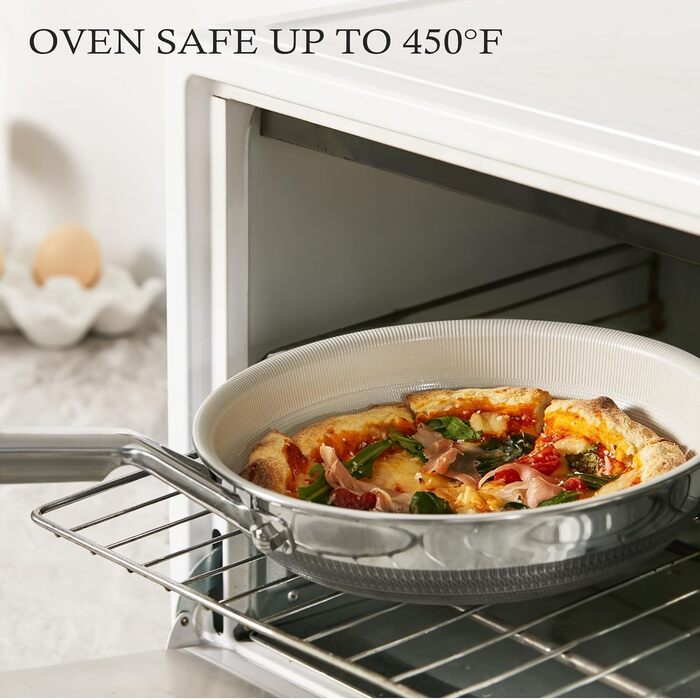 Набір антипригарних сковорідок Kitexpert Beige, титано-керамічне покриття, нержавіюча сталь, 3 шт. (20,3 см, 25,4 см)