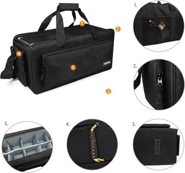 Bodyguard XXXL Camera Bag Jupiter Large Photo and Video Camera Bag with Variable Interior Compartment for 9 Compartments