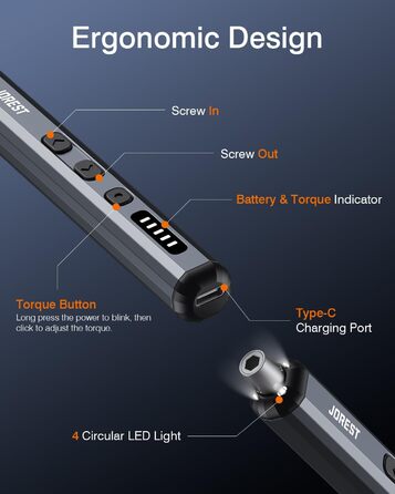 Електричний міні-набір викруток JOREST 38 в 1: для ремонту iPhone, ноутбуків, дронів та іншої техніки