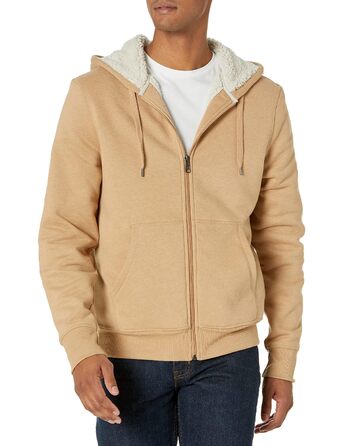 Чоловіча худі на молнії Amazon Essentials з підкладкою шерпа, розмір XXL, колір Camel Heather