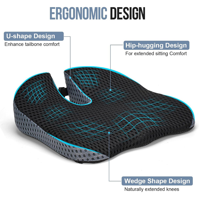 Підвищення для сидіння автомобіля Ajiteogy: ергономічна підставка з memory foam для водія, сумісна з транспортерами