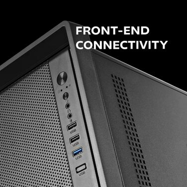 Корпус ПК Tacens SAGITTA20 з LED-дисплеєм, 3 вентилятори 120мм, скло, сітка, USB-C, чорний (2FORTISII)