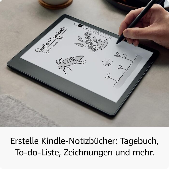 Kindle Scribe (2022) – електронна книга та цифрове блокнот з Paperwhite екраном (10.2 дюйми, 300 ppi), 64 GB, стилус, 3 місяці Kindle Unlimited