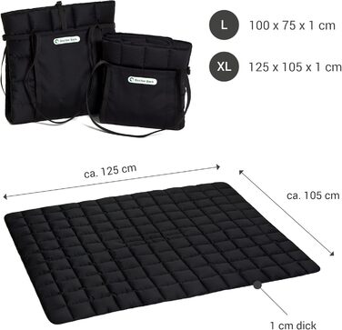 Сумка для подорожей з собакою Doctor Bark, зручна ковдра, підходить для алергіків, прання при 95°C, розмір X-Large, чорний колір