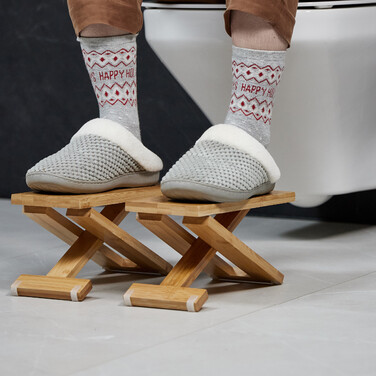 Relaxdays 2-Piece Folding Toilet Stool