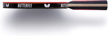Стіл тенісний ракетковий набір Butterfly Champion | Професійний ракетковий набір для досвідчених гравців | ITTF, Чорний, Червоний, Конкав