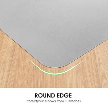 Підкладка на стіл Vicwe 80x40 см, сіра, з ПВХ, з антиковзким покриттям, водонепроникна, для офісу та дому