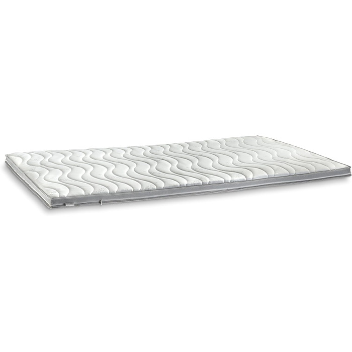 GELAX® | Gel Foam Topper Mattress Pad | 7cm Total Height | Washable Cover with 3D Mesh Climate Band and Border Channels | Density RG 50 | 90 x 200 cm