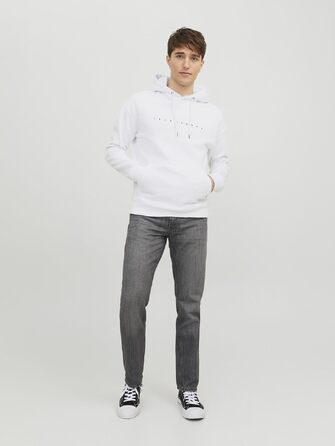 Чоловічий худі Jack & Jones JJESTAR білого кольору, Relaxed Fit, розмір XL