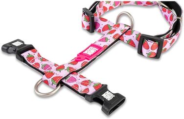 Нашийник для собак Ax & Olly H-For Ultrabequees з неопрену, середнього розміру, з підкладкою, безпечний та ультралегкий, для комфорту вашого вірного друга (XS, Strawberry Dream)