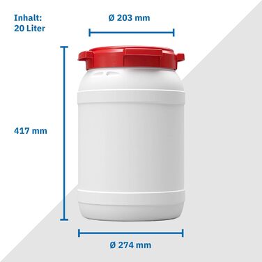 Контейнер для корму для тварин Box Fabrik з кришкою та лопаткою, 20 літрів, HDPE