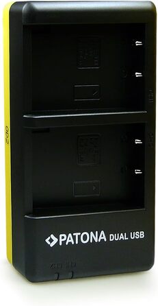 Зарядний пристрій Patona USB Dual для акумуляторів Olympus BLS-5/BLS-50/BLS-1 (OM-D E-M10 II-IV, Pen E-PL2-E-PL9, E-P3, PM1/PM2, Stylus 1, E-450) - одночасний заряд 2-х акумуляторів