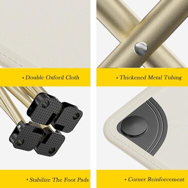 Зручний складаний стілець для кемпінгу та відпочинку на природі (хакі, 33 см)