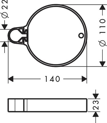 Hansgrohe spare part, Casetta'C soap dish, Chrome