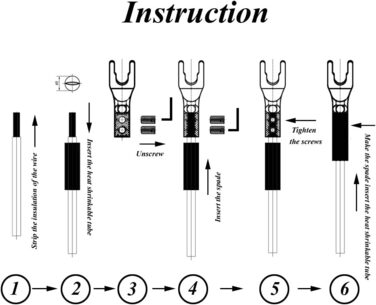 Комплект позолочених роз'ємів-вилок для акустичних кабелів Monosaudio SY1508G, чиста мідь, для кабелів 8-20AWG (до 4мм), 8 шт.