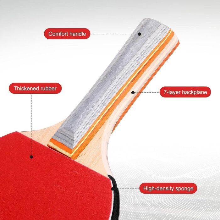 Набір для пінг-понгу преміум-класу: 2 ракетки, 3 м'ячі, сумка. Підходить для початківців та змагань вдома.