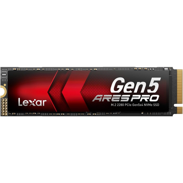 Lexar ARES PRO 1TB Gen5 NVMe M.2 SSD: PCIe 5.0, 14000 МБ/с для ПК, ноутбуків, PS5