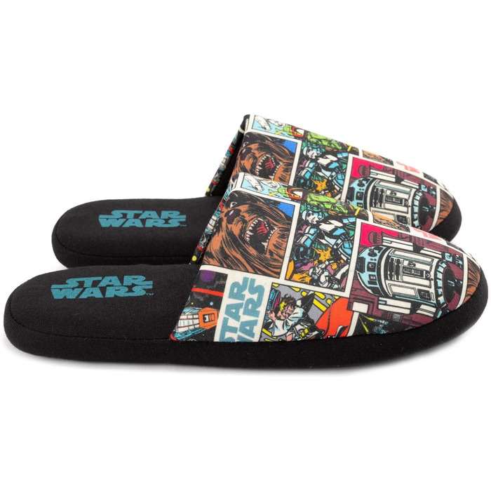 Тапочки Star Wars для чоловіків та дорослих, комікс, чорні, сліпони, 43/44 EU, багато кольорів