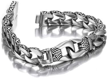 Чоловічий браслет URBAN JEWELRY з нержавіючої сталі, чорний, 23 см (з подарунковою коробкою бренду)
