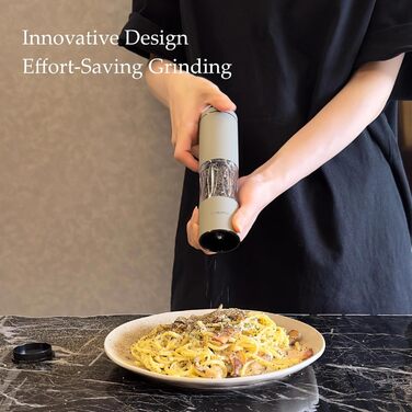 Набір мельниць для солі та перцю з регулюванням помелу | Ручні мельниці з можливістю заправки | Керамічний механізм | Кухонний аксесуар (2 шт, Greige)
