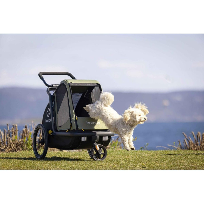 Hamax Puto Hundeanhänger (M, grün) - велосипедний причіп для собак, великий, зелений