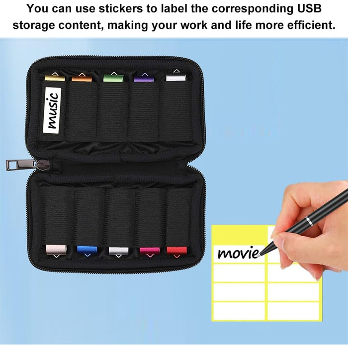 Організатор для USB-накопичувачів: кейс-коробка на 10 шт. чорного кольору