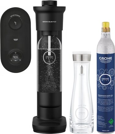 GROHE Blue Fizz Набір для газованої води, стартовий (3 рівні газування, без CO2 балончика, 1x 0,85л пляшка + засіб для чищення), 31943K00