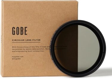 Фільтр ND Gobe NDX 49mm Variabler Graufilter ND2-400 для фото та відео (1Peak) Чорний
