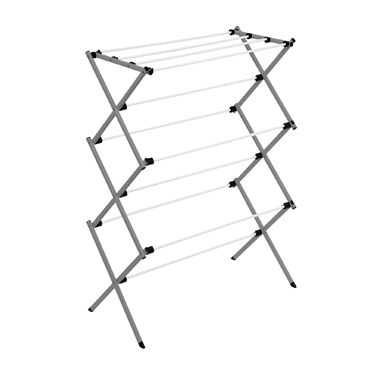 Сушарка для білизни складана Honey-Can-Do, сіра, 23 кг (біло-срібляста)