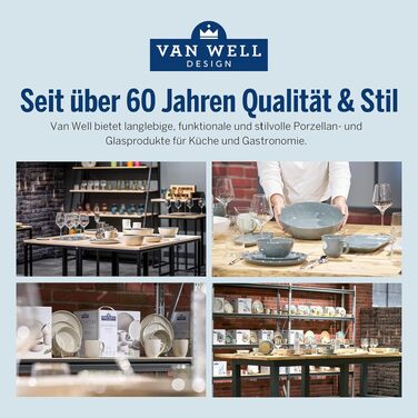 Набір пивних келихів Van Well Willibecher 0,5 л, 12 шт. — Преміум склянки для пива Pint, міцне скло, підходять для посудомийки, професійна якість