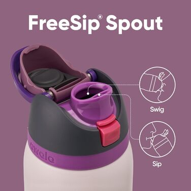 Owala FreeSip Insulated Stainless Steel Water Bottle with Straw for Sports and Travel, BPA-Free, 1.2L, Dreamy Field