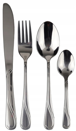 Набір столових приборів Kinghoff на 72 предмети для 12 осіб, метал, глянцевий