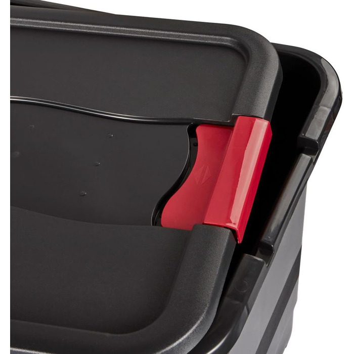 Keeeper Transport Container with Lid and Sliding Closure, Extra Stable, 79.5 x 39.5 x 40 cm, 83 l, Eckhart, Graphite-Grey, Graphite