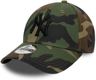 Кепка New Era New York Yankees MLB League Essential Woodland Camo 9Forty Adjustable для дітей 6-12 років, зелена