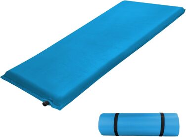 Каремат туристичний ALPIDEX Isomatte Camping, самонадувний, 200 x 66 x 6 см, тюркіс