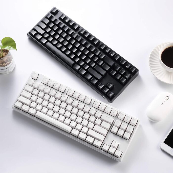 Механічна ігрова клавіатура Royal Kludge RK87G RGB TKL з 87 клавішами, без NumPad, тактильні коричневі перемикачі, підключення 2.4G, макроналаштування, чорний колір