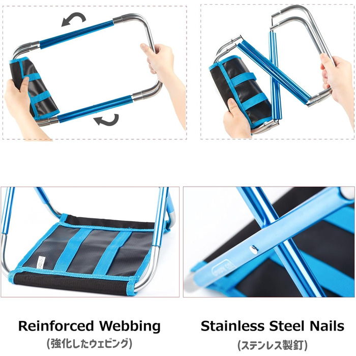 Складний туристичний стільчик Azarxis для риболовлі, пікніків та відпочинку на природі з сумкою, камуфляжний