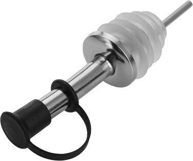 Виливаючі насадки Westmark 2 для пляшок з алкоголем, олією, оцтом, з петлею, з повітряною трубкою, метал/нержавіюча сталь, натуральна пробка, Inox Standard, сріблясті, 2 шт.