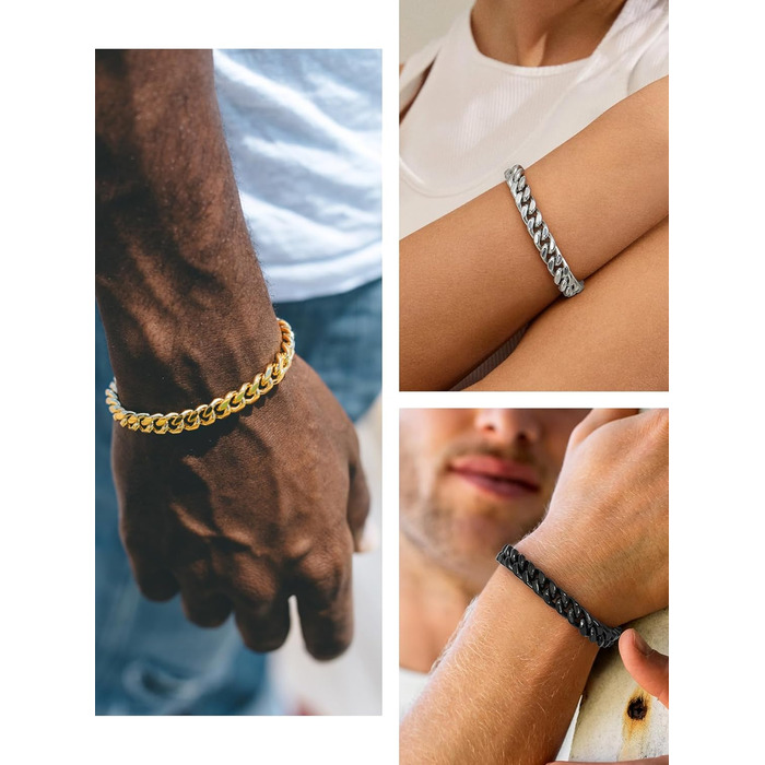 Чоловіча ланцюжок Panzerkette Miami з нержавіючої сталі Bestyle, 21 см, 9 мм | з подарунковою коробкою