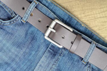 Чоловічий шкіряний ремінь Ossi 38 мм, 130 см (загальна довжина 145 см) - Колір: Коричневий