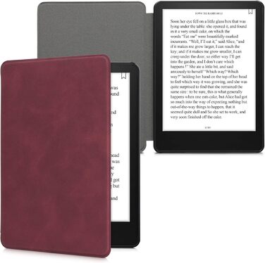 Чохол kwmobile для Amazon Kindle Paperwhite 11-го покоління (2021) - з екошкіри, захисний, темно-червоний