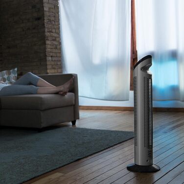 Турбовентилятор Cecotec EnergySilence 9090 Skyline, 76 см, білий, висота 30 дюймів, ручне керування