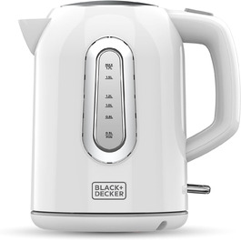 Електричний чайник BLACK+DECKER BXKE2202E, 2200W, 1.2L, поворотний на 360°, зручний для лівшів, з автовимкненням