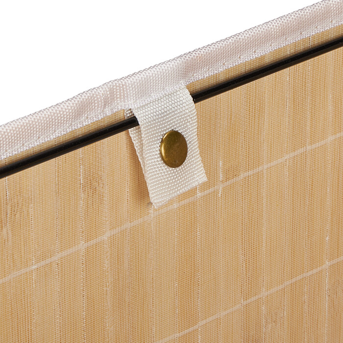Relaxdays White Bamboo Storage Basket