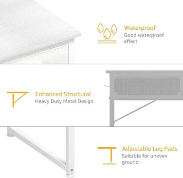 Fabric Drawer Computer Desk for Home Office & Bedroom - Small Gaming Desk with 2 Drawers | PC Desk, 39.4