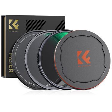 Набір фільтрів K&F Concept Nano X: Поляризаційний (CPL), MCUV, 2 кришки для об'єктива + сумка для зберігання, 67мм