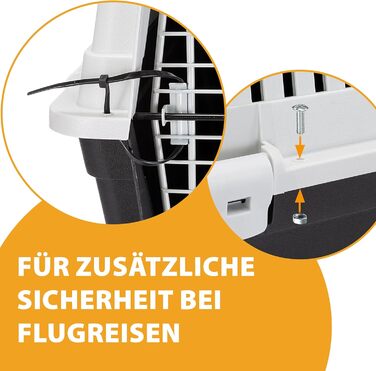 Переноска для собак Ferplast ATLAS 50, сіра, середніх порід, 55,5 x 81 x 59,5 см