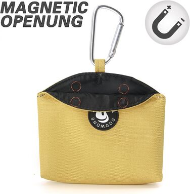 Сумка для ласощів для собак COOWONE, з магнітною застібкою, 900D Oxford, для тренувань та прогулянок (хакі)